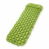 Ultralekki materac dmuchany jednoosobowy do spania na kemping i trekking HyperMotion Campmat – 190x56 cm – zielony